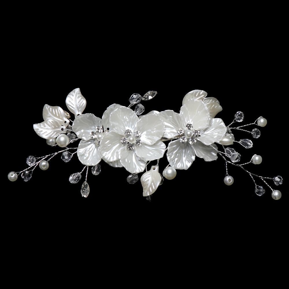 PETIHAIR Thời trang Phụ kiện tóc Barrette phong cách hoa lễ cưới Lược chải tóc Phù dâu Tiara Ghim cài tóc hoa Clip cô dâu