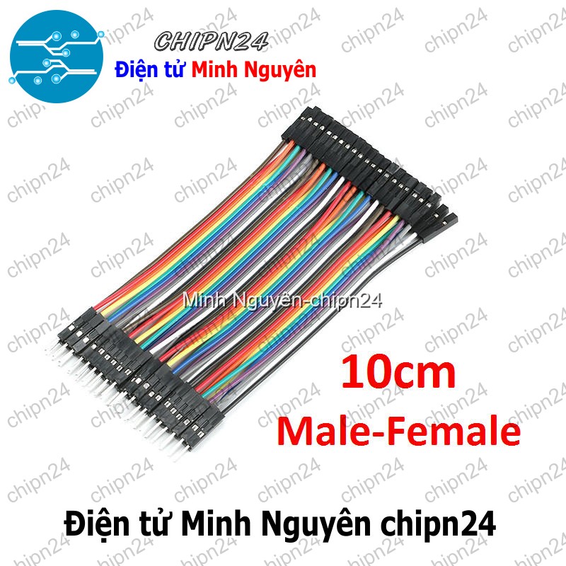 [20 sợi] (P65) Dây Cắm Test Board 10cm Đực-Cái - HH001421