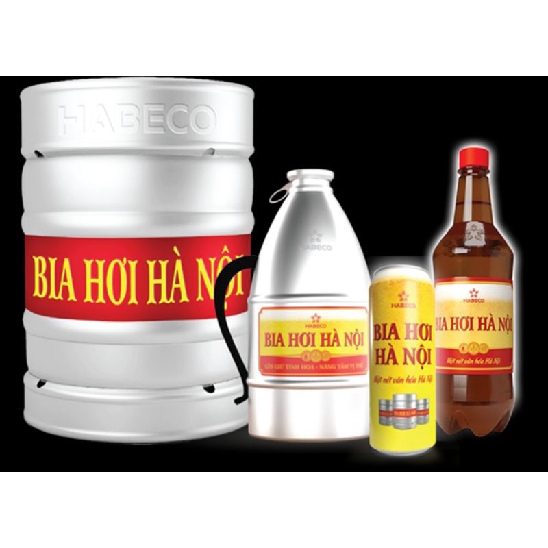 {HOT} (FS ở shop Nuskin247mienbac) Bia hơi/ tươi Hà Nội 500ml 1L