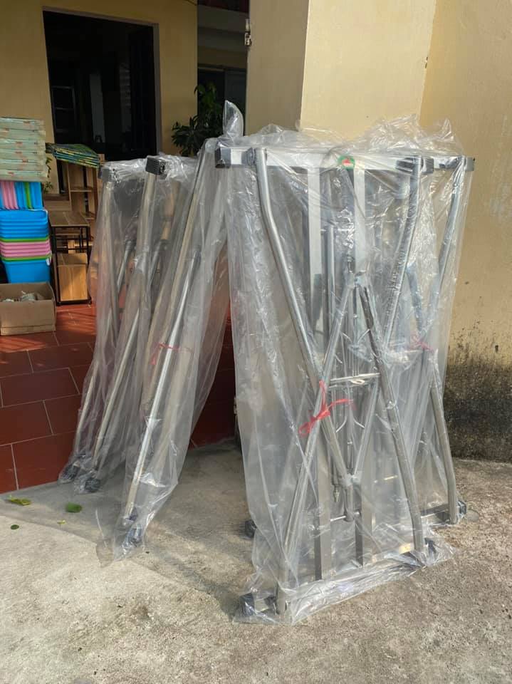 Võng xếp inox khung vuông cao cấp