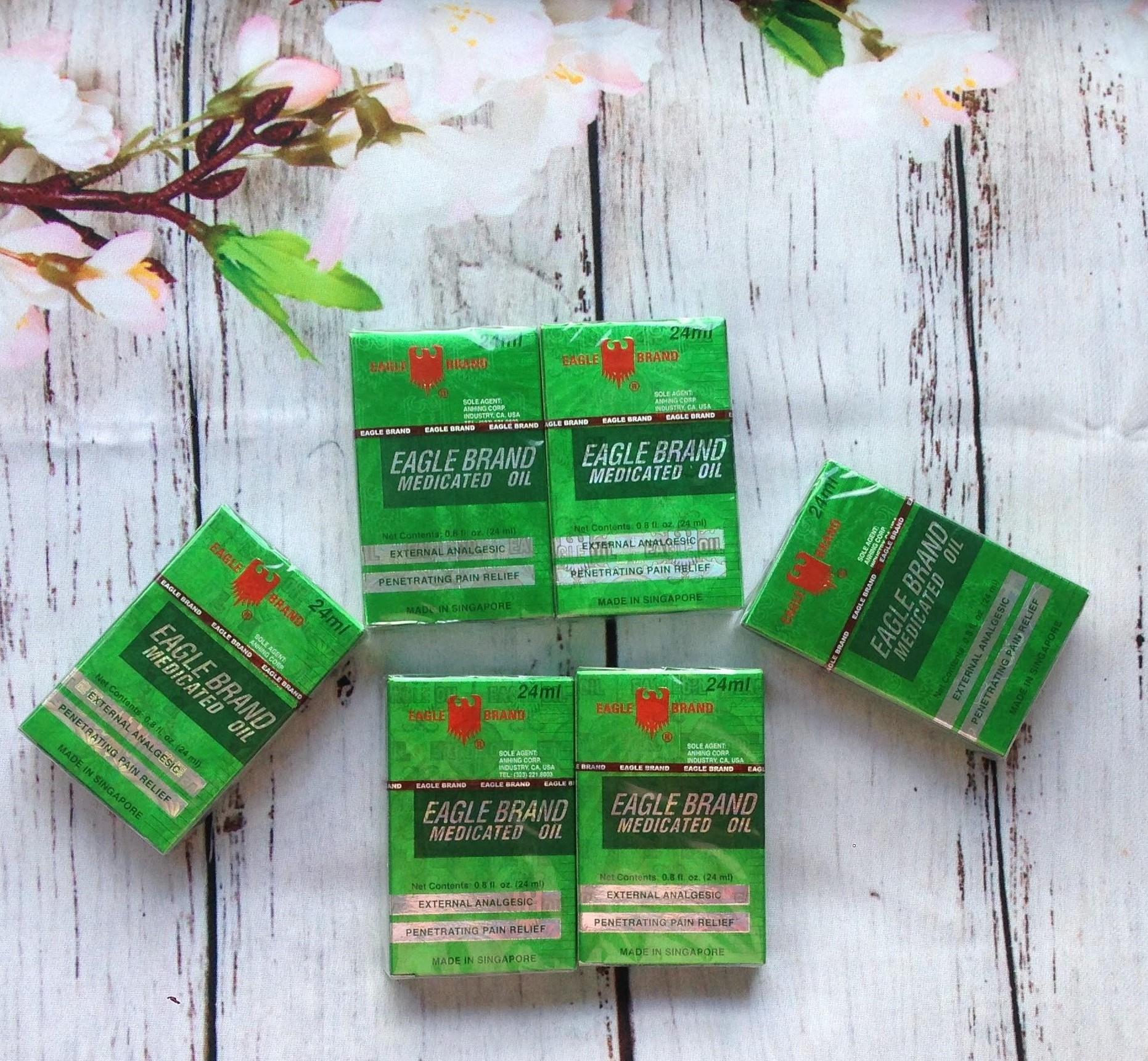 Dầu Gió Xanh Singapore Con Ó Eagle Brand 24ml