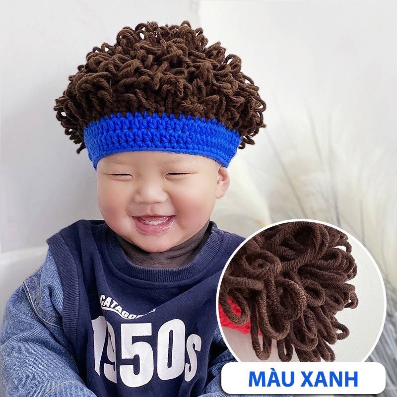 Nón Len Tóc Xù Phong Cách Hàn Quốc Cho Bé Cực Cool