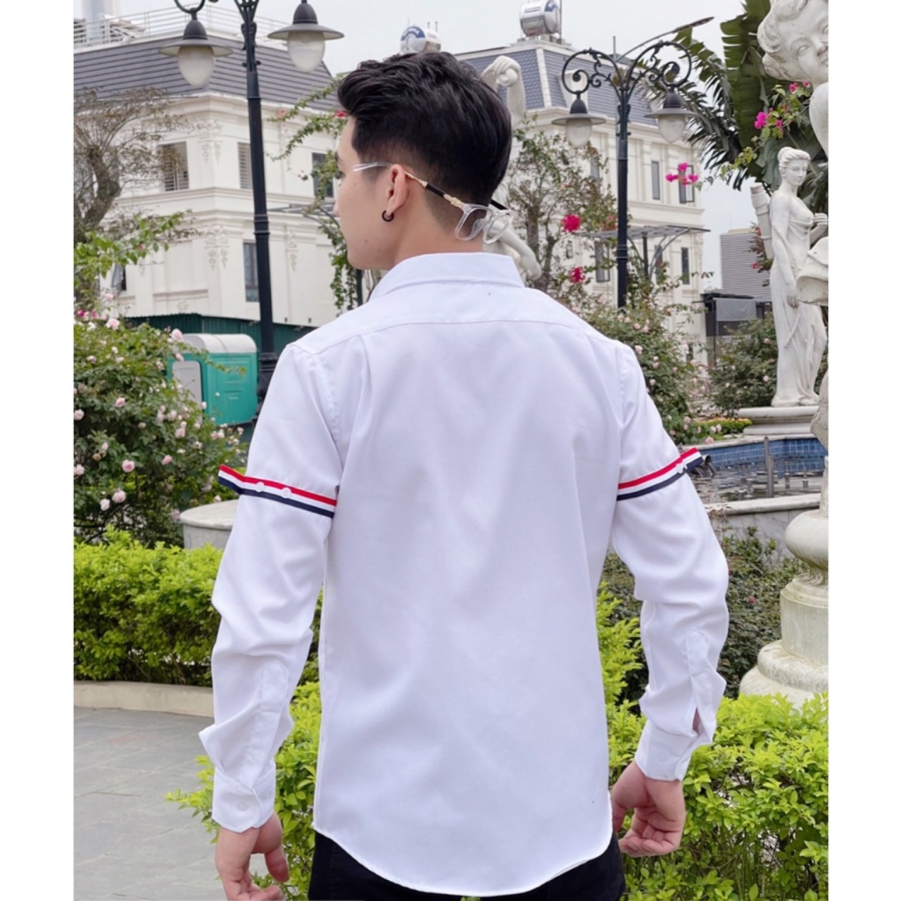 áo sơ mi viền 2 tay Chất sơ mi lụa ,ln