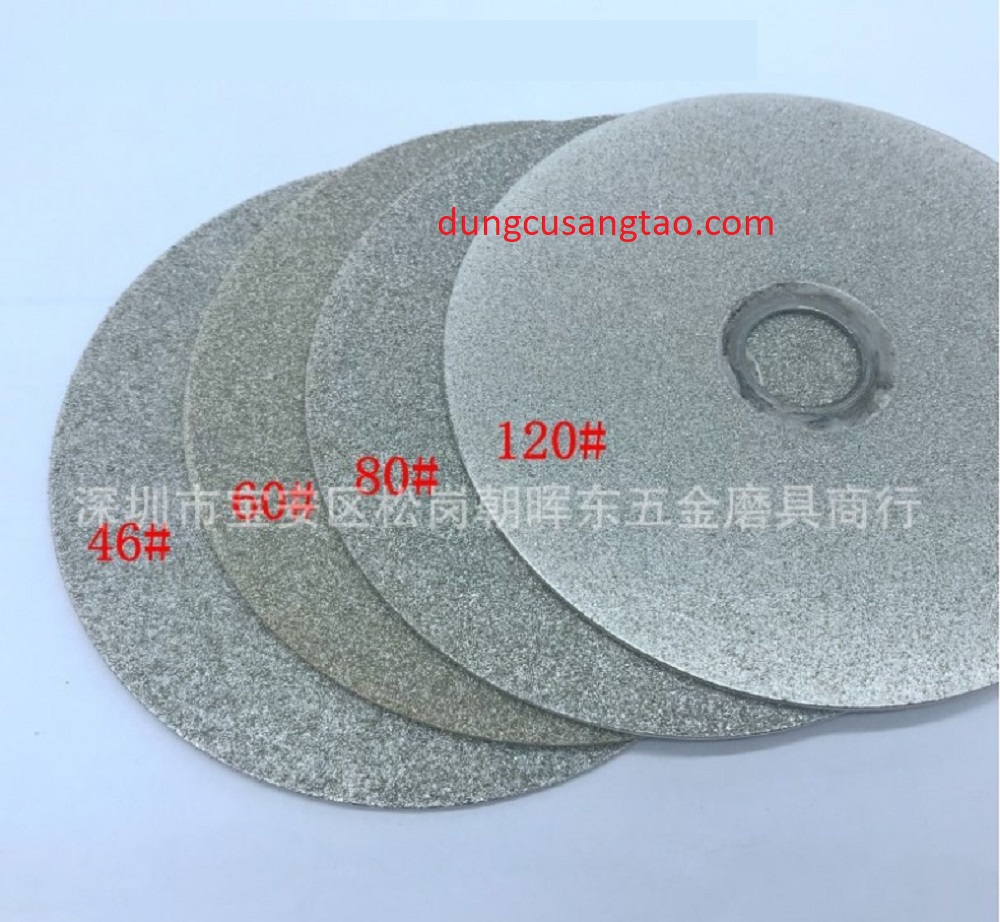 Đĩa mài đá, ngọc, kim loại (đĩa mài phủ kim cương D100mm lỗ 16mm)