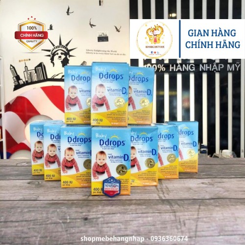 [HCM] Baby Ddrops Vitamin D ddrop cho bé 90 giọt Mỹ