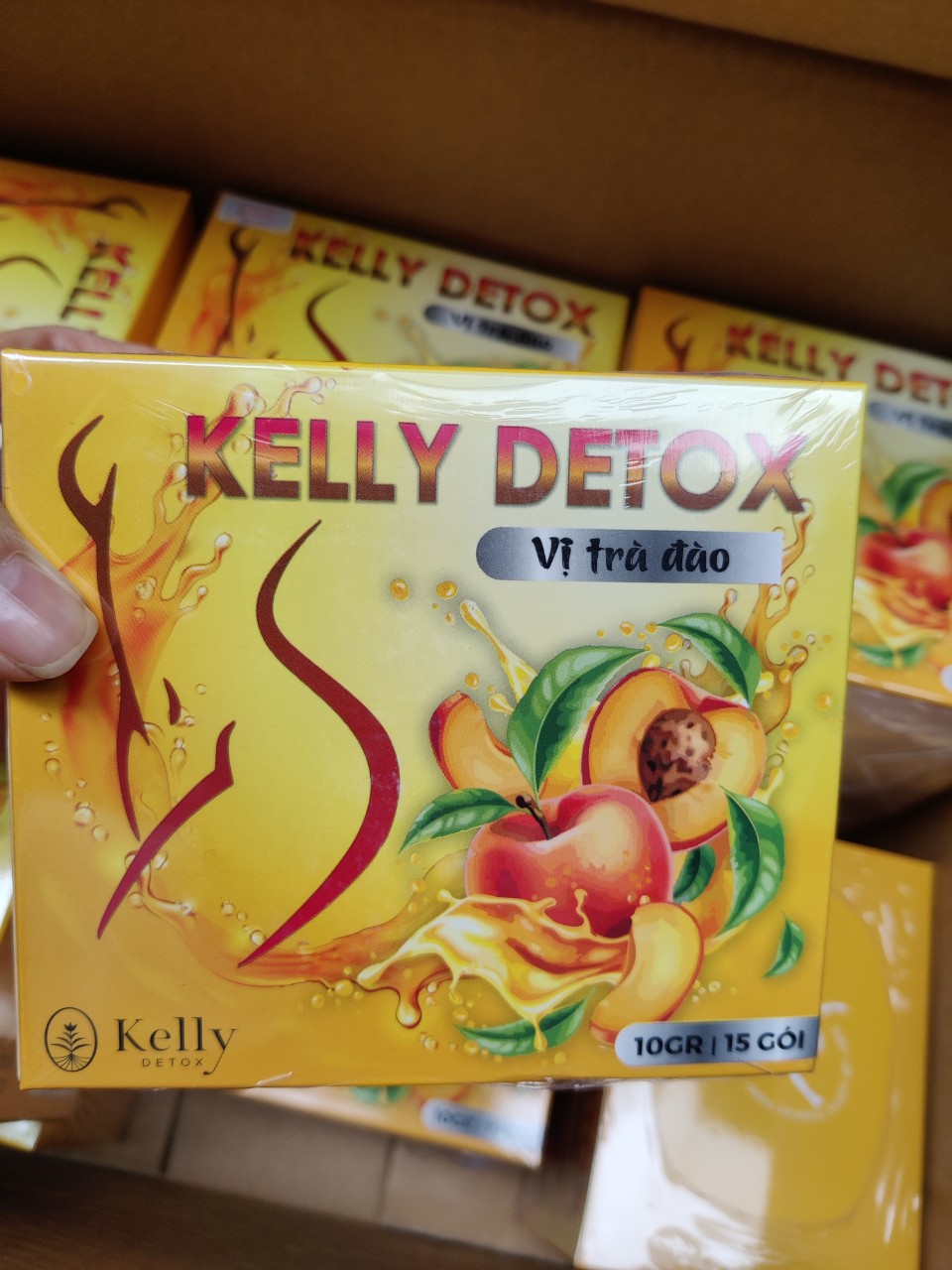 COMBO 2 HỘP TRÀ (ĐÀO,NGŨ CỐC,XOÀI,VANG NHO,MATCHA)  DIETVIP KELLY DETOX