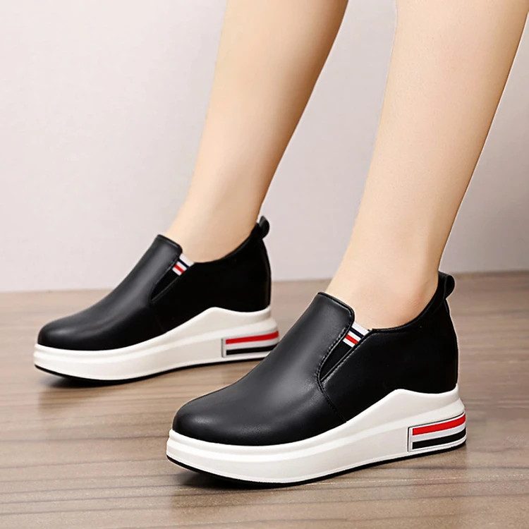 Giày Lười 2 vạch kẻ đế cao 7cm L299-1068