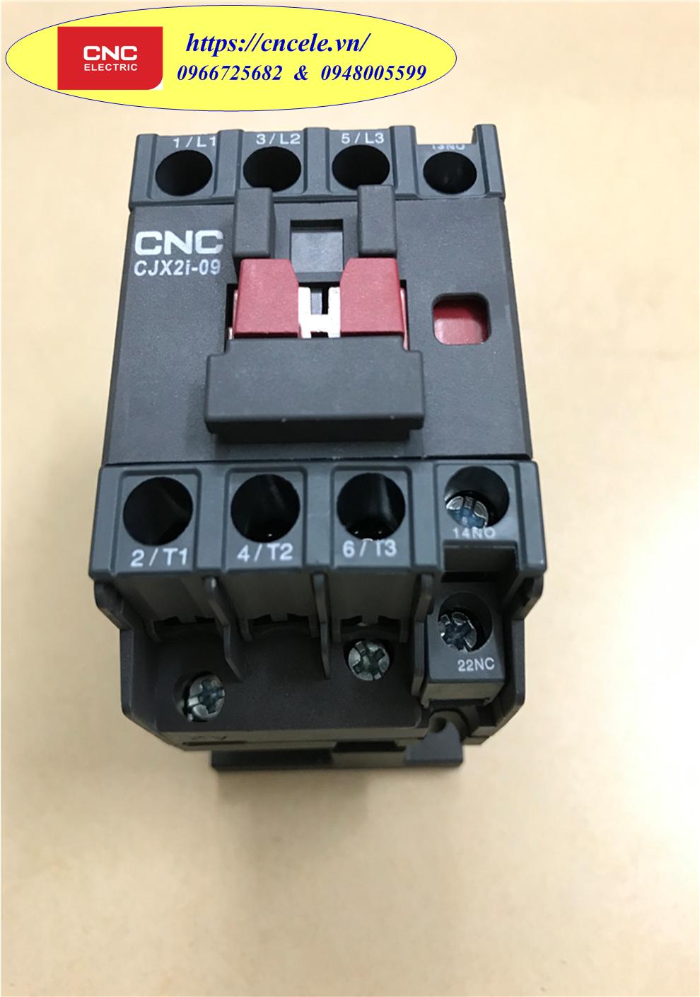 Khởi động từ cnc 3 pha - 9a, contactor cnc 3p - 9a, mã cjx2i-09.