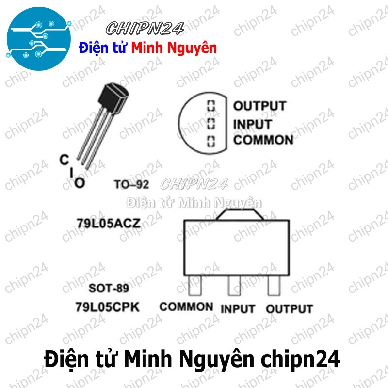 [5 con] (SOP) IC Dán 79L05 SOT-89 (SMD) (L79L05 7905) - HH005876