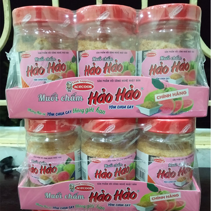 Muối Hảo Hảo tôm chua cay/Muối chấm hoa quả, AceCook, Hũ 120gr.