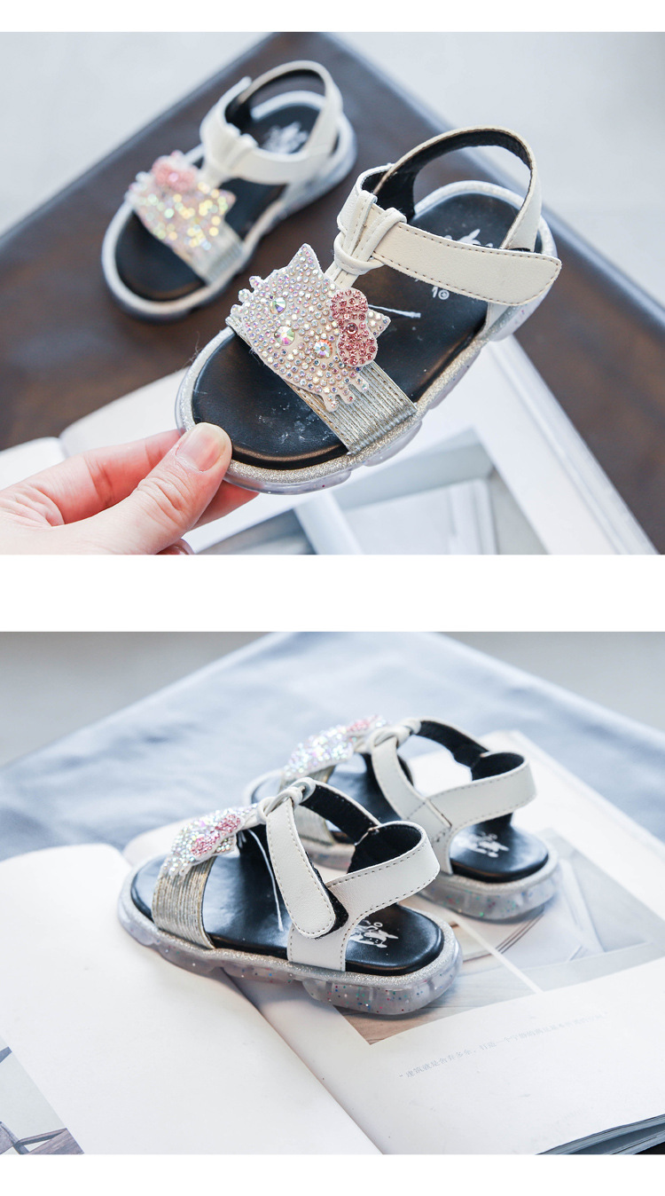 sandal bé gái size 21-30 kitty đèn led cao cấp