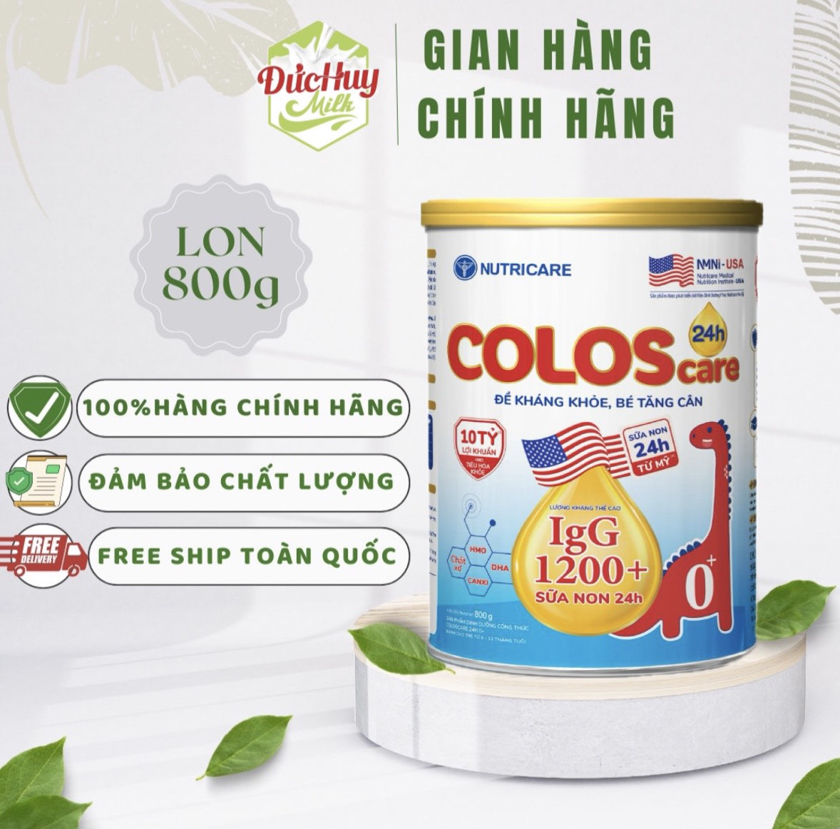 Sữa bột Nutricare Coloscare 24h 0+ 800g cho trẻ 0-12 tháng