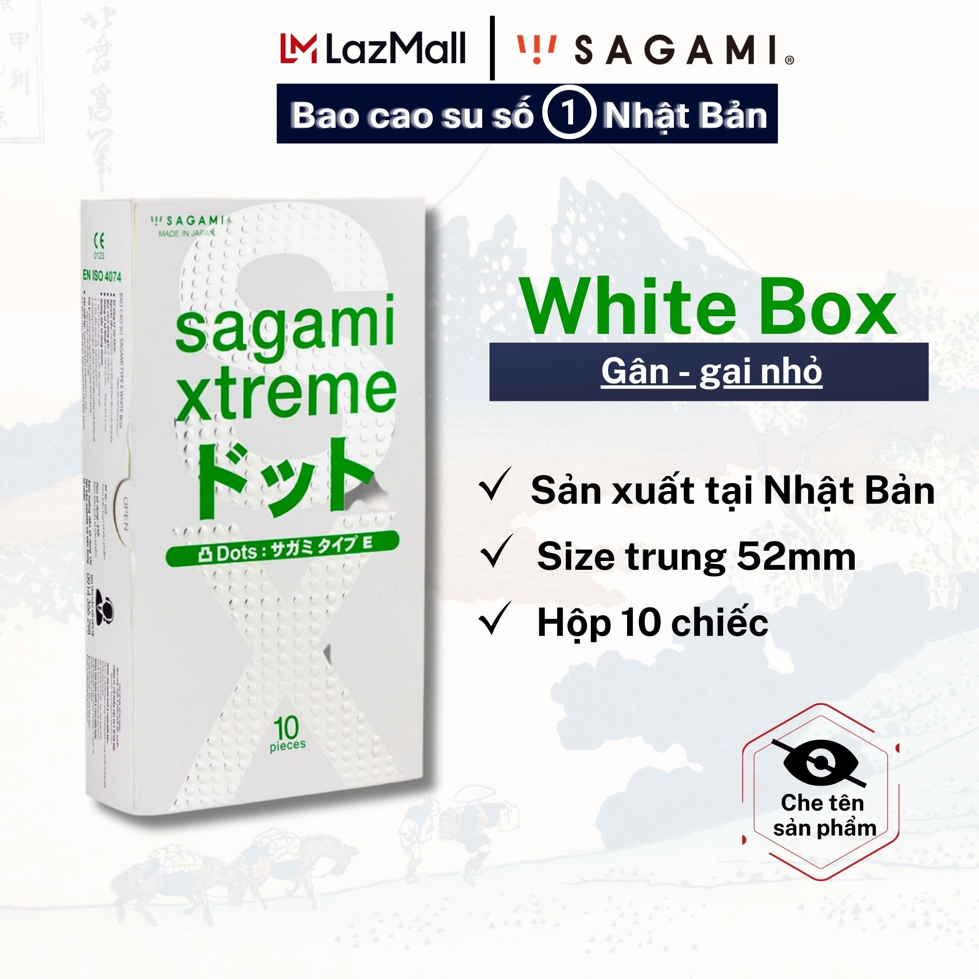 Bao cao su Sagami Xtreme White ( hộp 10 chiếc) - baocao su nam có gai nhỏ