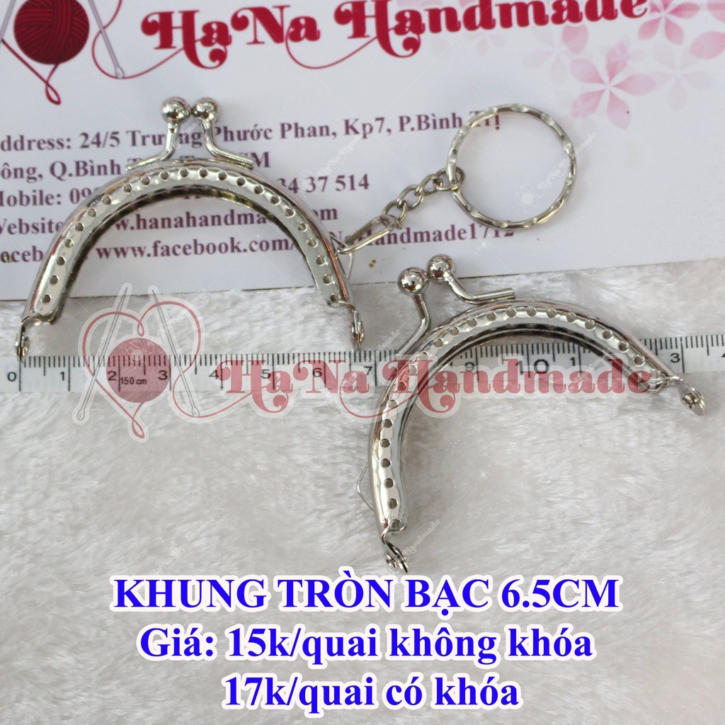 Khung túi xách tròn nhỏ 6.5cm