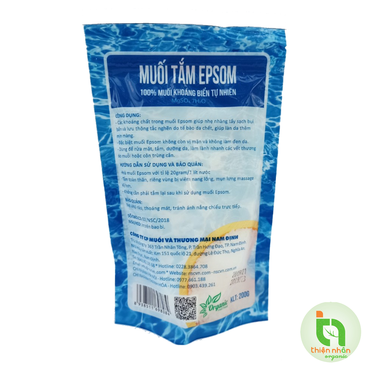 Muối tắm Epsom salt 200g Nam Định NSC
