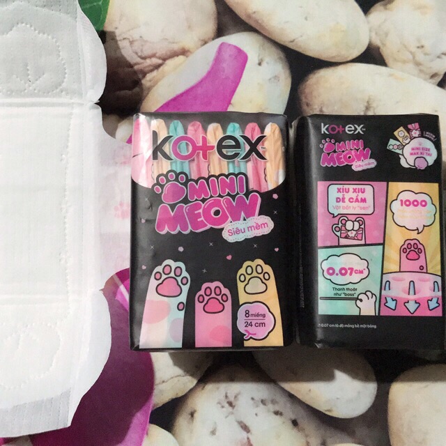 [HCM]Băng vệ sinh KOTEX mini meow 24cm 8 Miếng