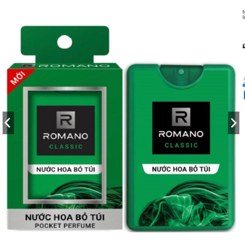 Nước Hoa Bỏ Túi Romano Classic 18ml dành cho nam