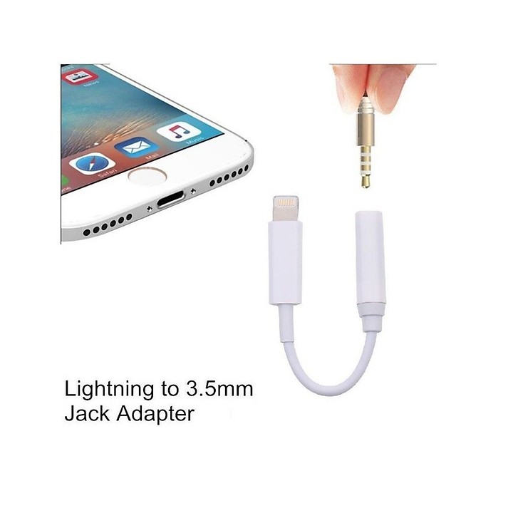 Jack chuyển đổi cổng sạc, jack chuyển tai nghe lightning to 3.5 cho iphone 7/8/x/xsmax/11/12 lỗi 1 đổi 1