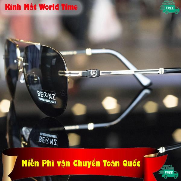 Giá bán Kính Mát Nam Benz 2 ,Kính Thời Trang Cao Cấp [Full Hộp + Thẻ Bảo Hành 1 Năm + Khăn Lau Kính] Tròng polarized - Chống Chói - Chống Lóa