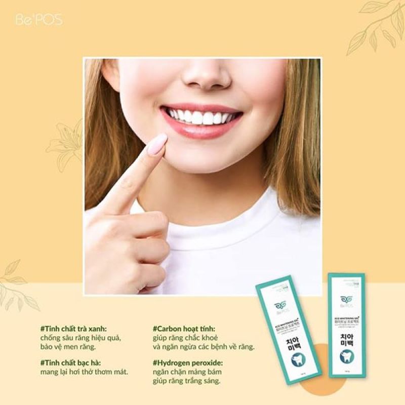 Gel trắng răng BePOS aha4u giá rẻ