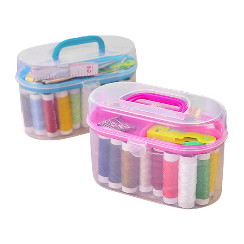 Hộp kim chỉ đa năng 55 món bộ phụ kiện may vá -Hộp kim chỉ gia đình tiện dụng kèm hộp đựng tiện ích- Hộp kim chỉ đa năng tiện dụng, hộp kim chỉ may vá quần áo.
