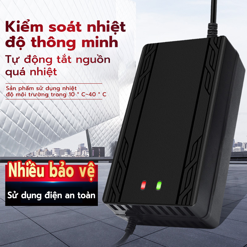 Sạc Xe Điện 48V12Ah Tự Ngắt Chống Phồng Bình Sạc acquy sạc bình ắc quy 48V sạc xe máy cục sạc bình ắc quy