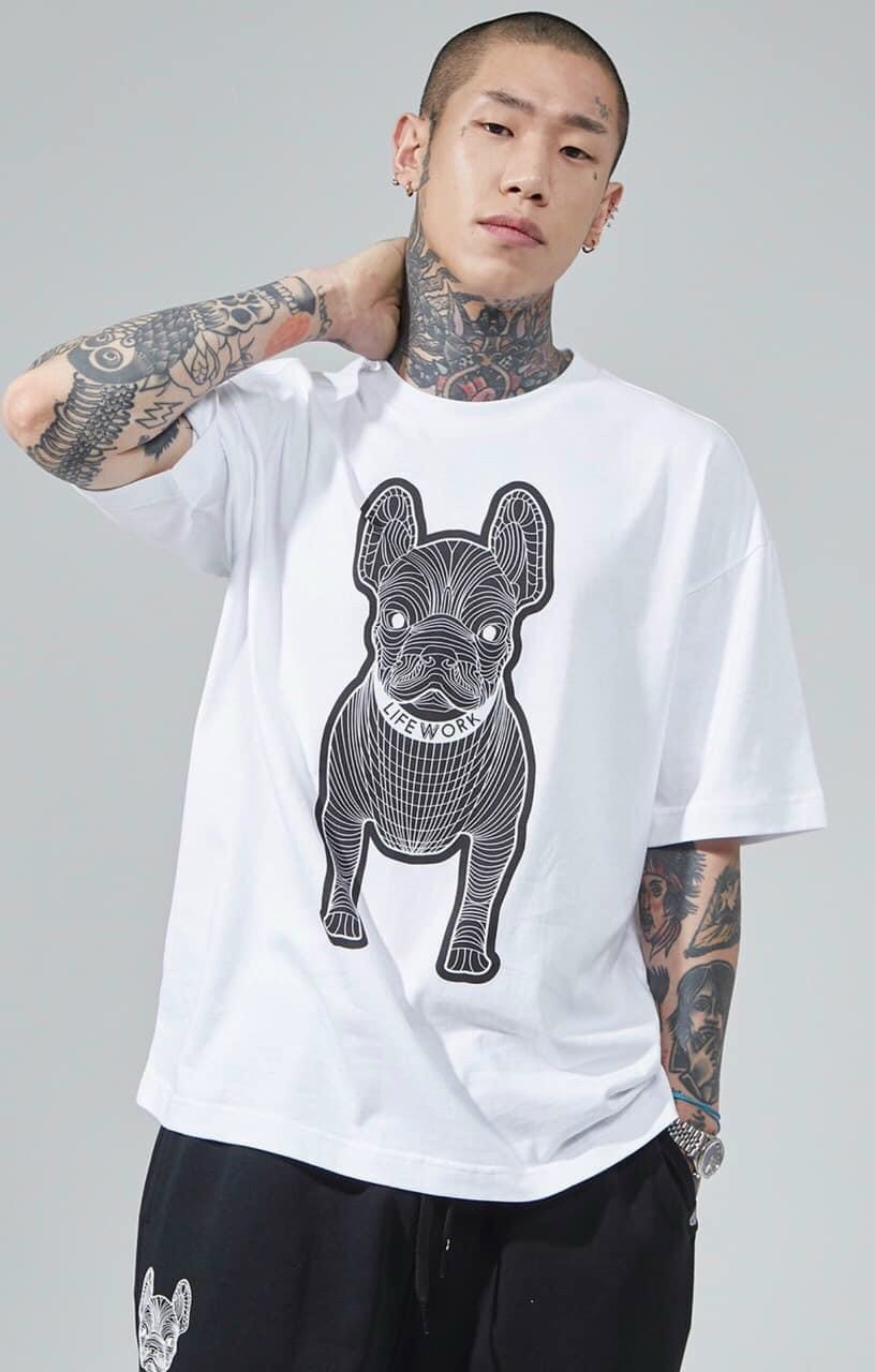 ÁO THUN UNISEX FORM RỘNG IN HÌNH CÚN PULL CỰC HOT