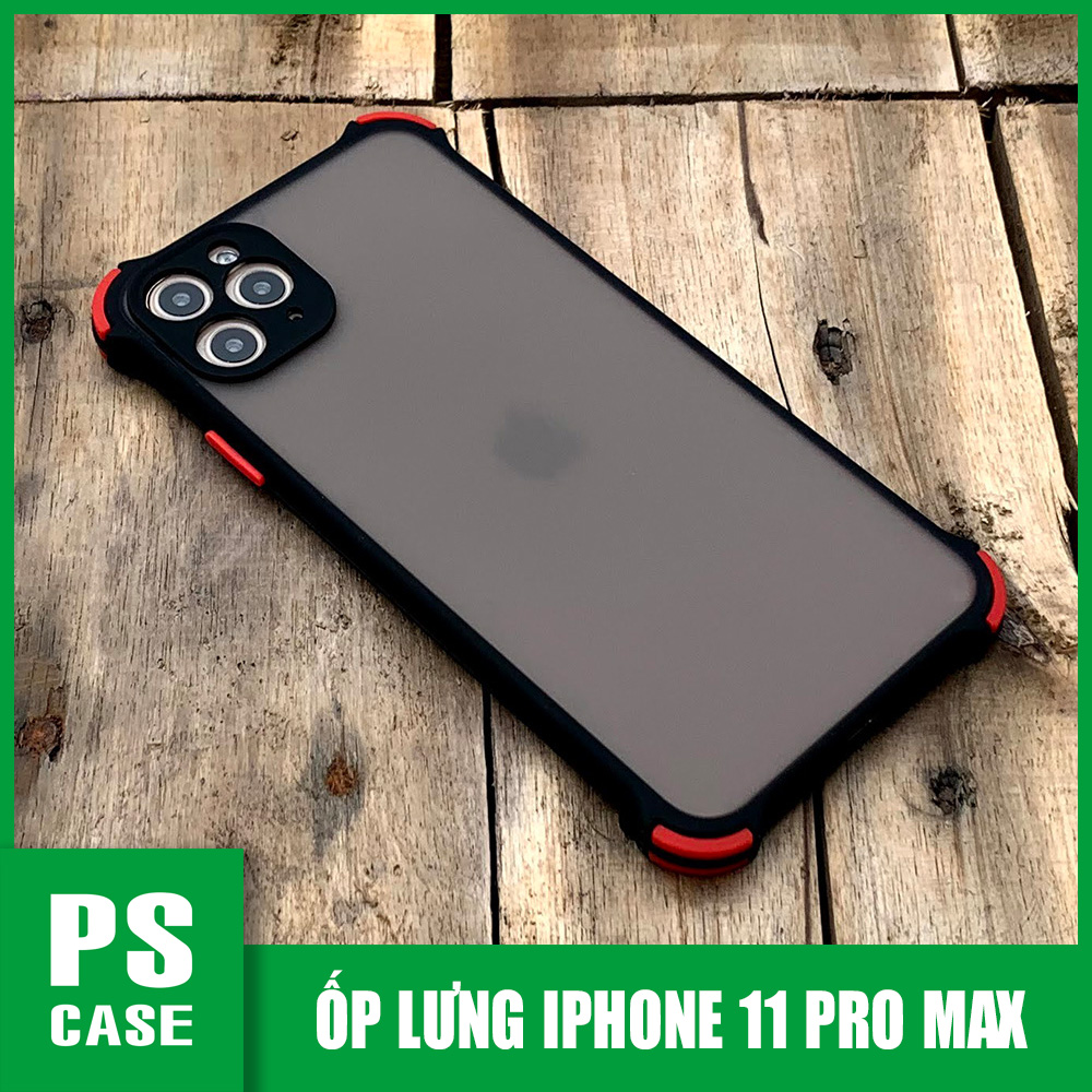 Ốp lưng chống sốc toàn phần dành cho iPhone 11 Pro Max - Màu Đen - PS Case Phân Phối