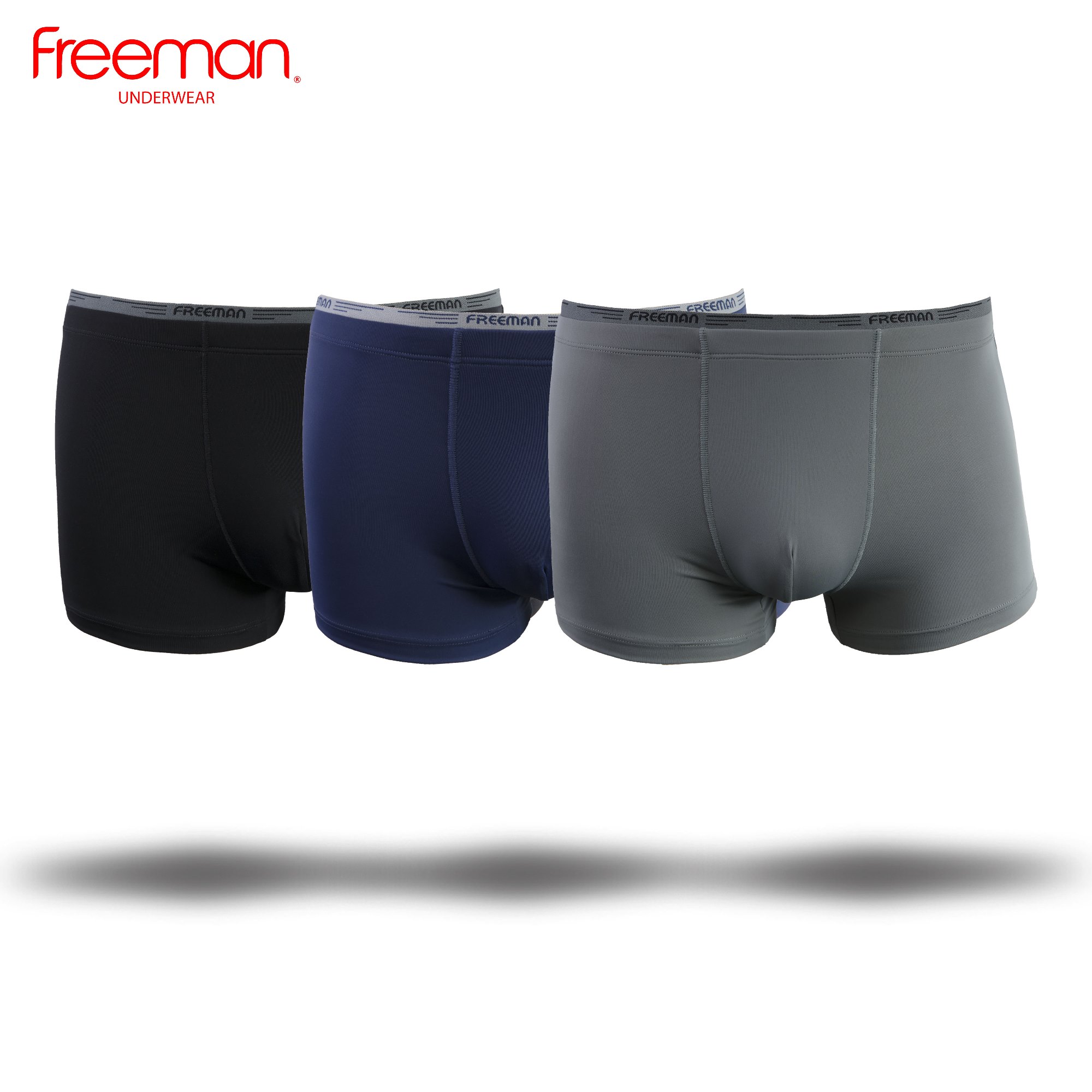 Quần lót boxer nam thun lạnh 2 da cao cấp Freeman [Combo 3] - 6525