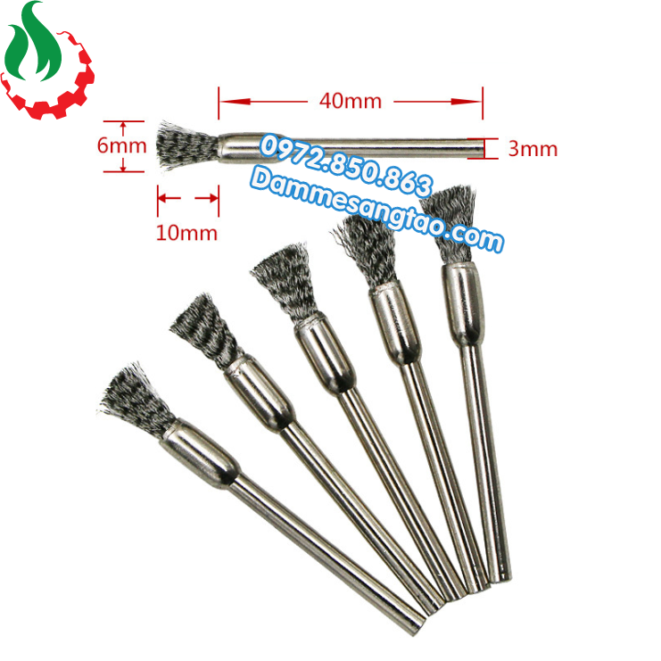Chổi đánh rỉ sét trục 3mm - (5k/1 chổi)