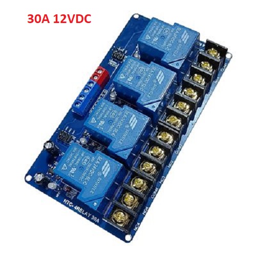 Module 4 relay 12Vdc 30A có opto kích high/low HTC