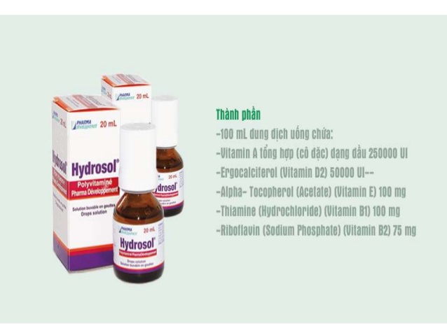 Vitamin Hydrosol Polyvitamin cho trẻ biếng ăn - Lọ 20 ml