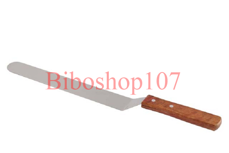 Dao chà láng inox cong cán gỗ (20CM)