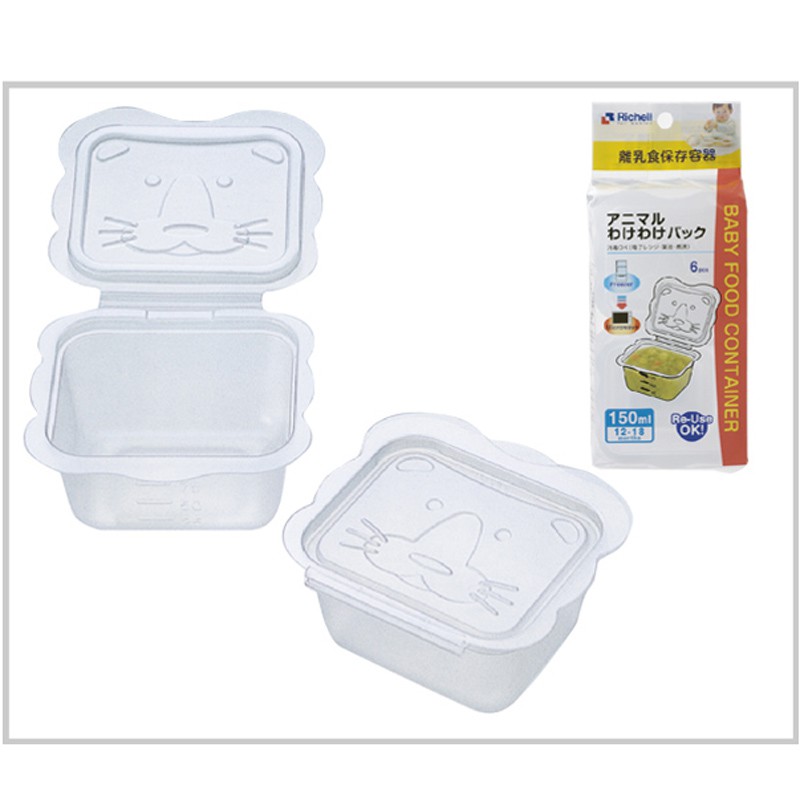 Bộ Chia Thức Ăn 150ml (6c) Richell RC98108 Hàng Nhật
