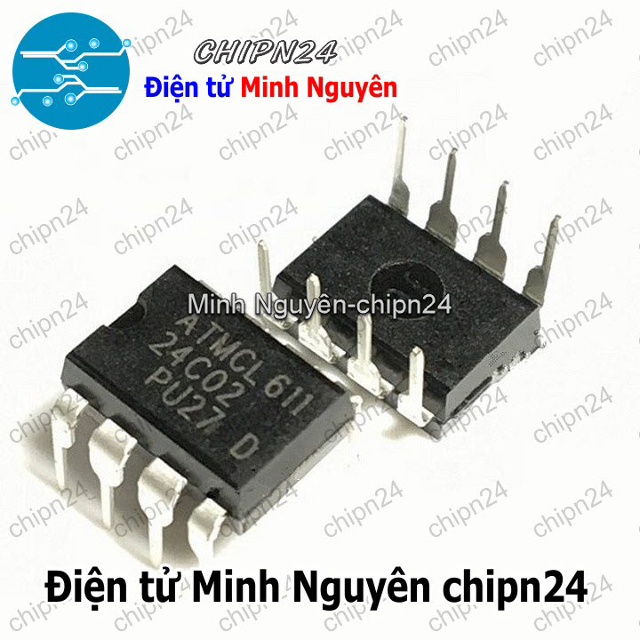 [2 con] (DIP) IC 24C02 DIP-8 (AT24C02 IC Nhớ EEPROM) - HH001290