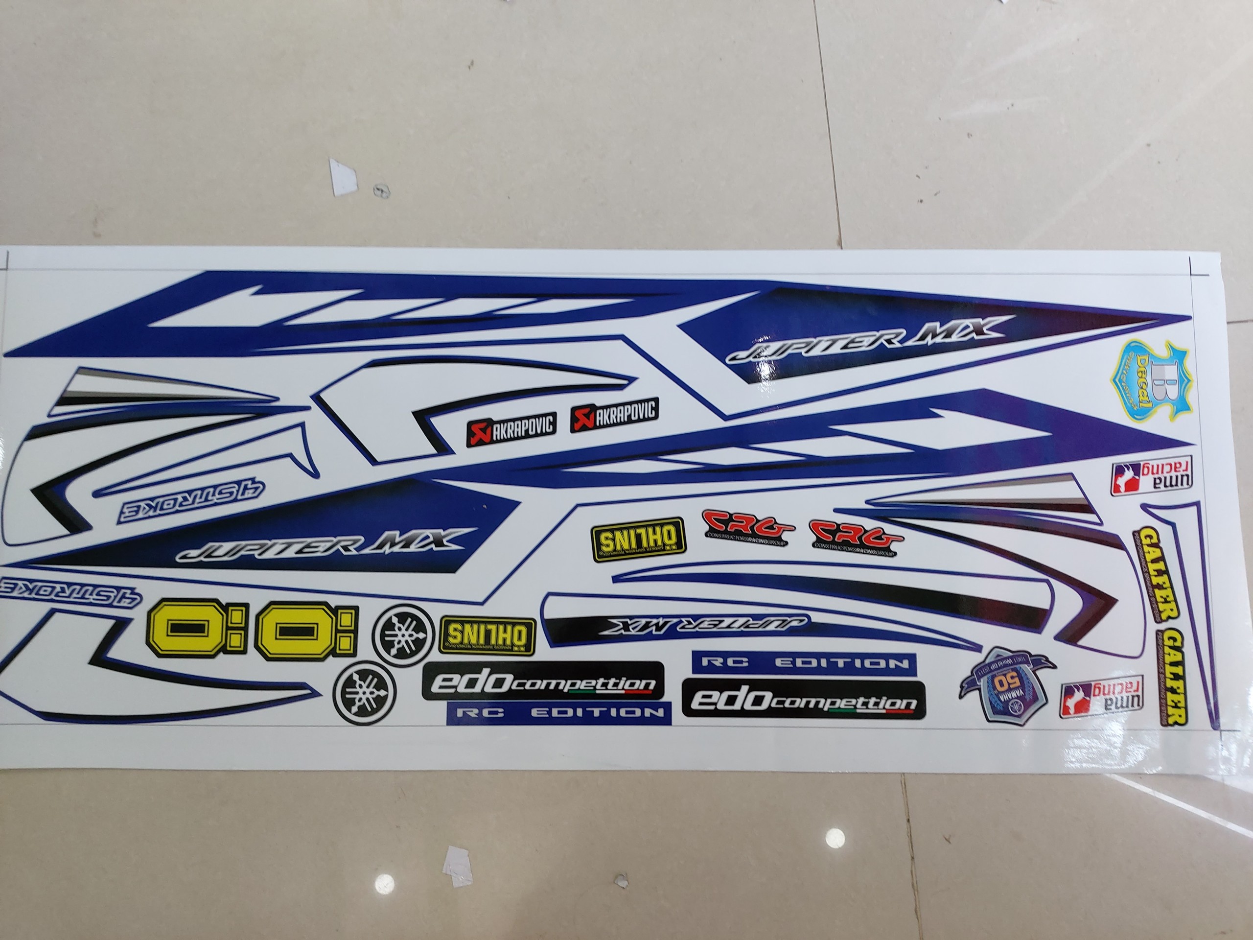 Tem xe jupiter mx tặng logo