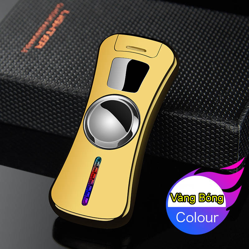 Bật lửa điện plasma 4 tia xoay tạo 11 hiệu ứng 3d