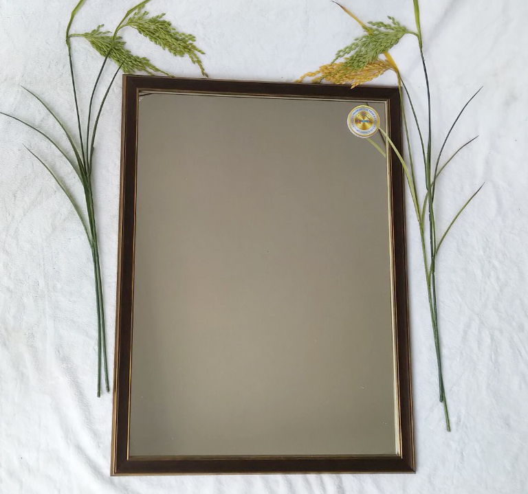 [HCM]Gương soi Kibath vân gỗ đậm KB128 KT 45x60cm