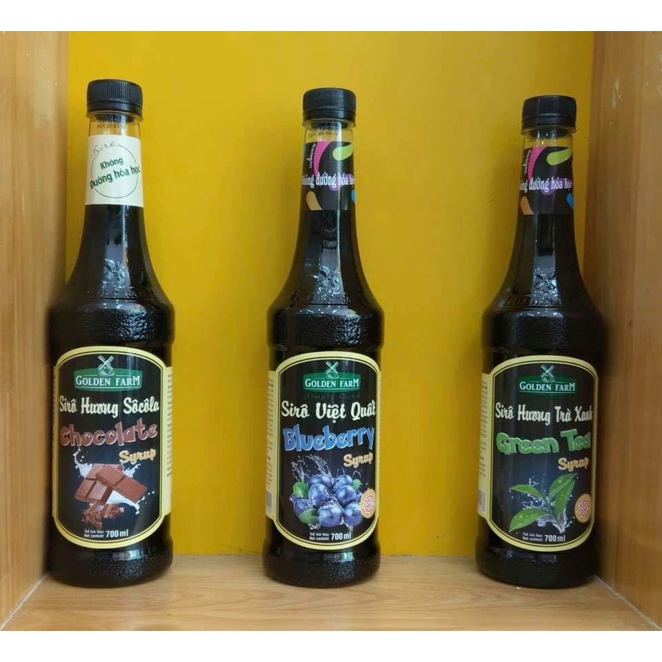 Siro Golden Farm 700ml đủ vị - nho