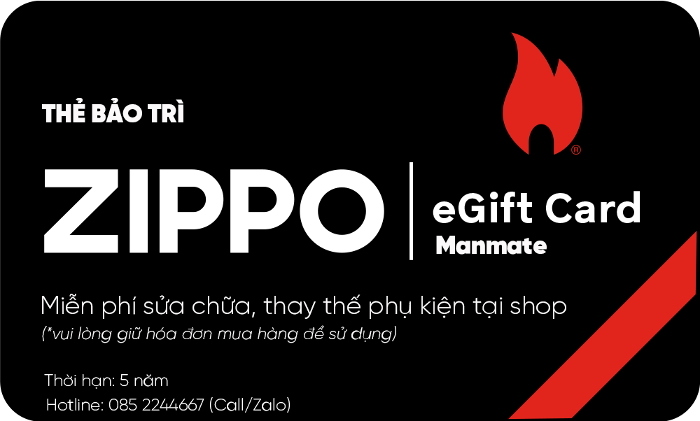 Zippo mỹ Satin Chrome (made in USA) tem đỏ, chính hãng- Manmate (không bao gồm xăng)