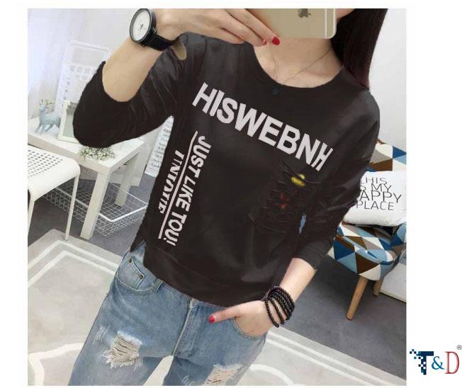 Áo thun nữ tay dài thời trang nhiều màu