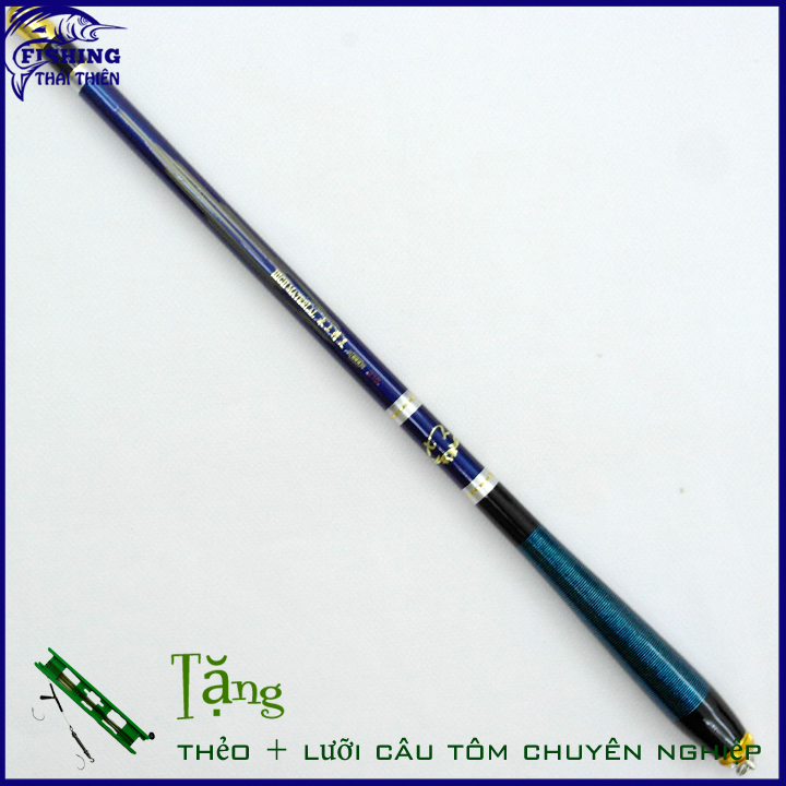 Cần câu tay carbon câu cá, câu tôm nhiều kích thước 2m1/ 2m4/ 2m7