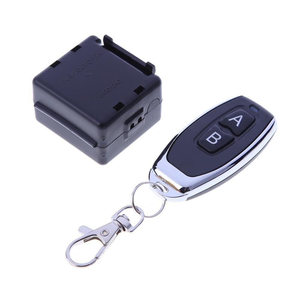 Bộ mạch công tắc điều khiển từ xa 12V/10A màu đen remote học lệnh tần số 433MHZ