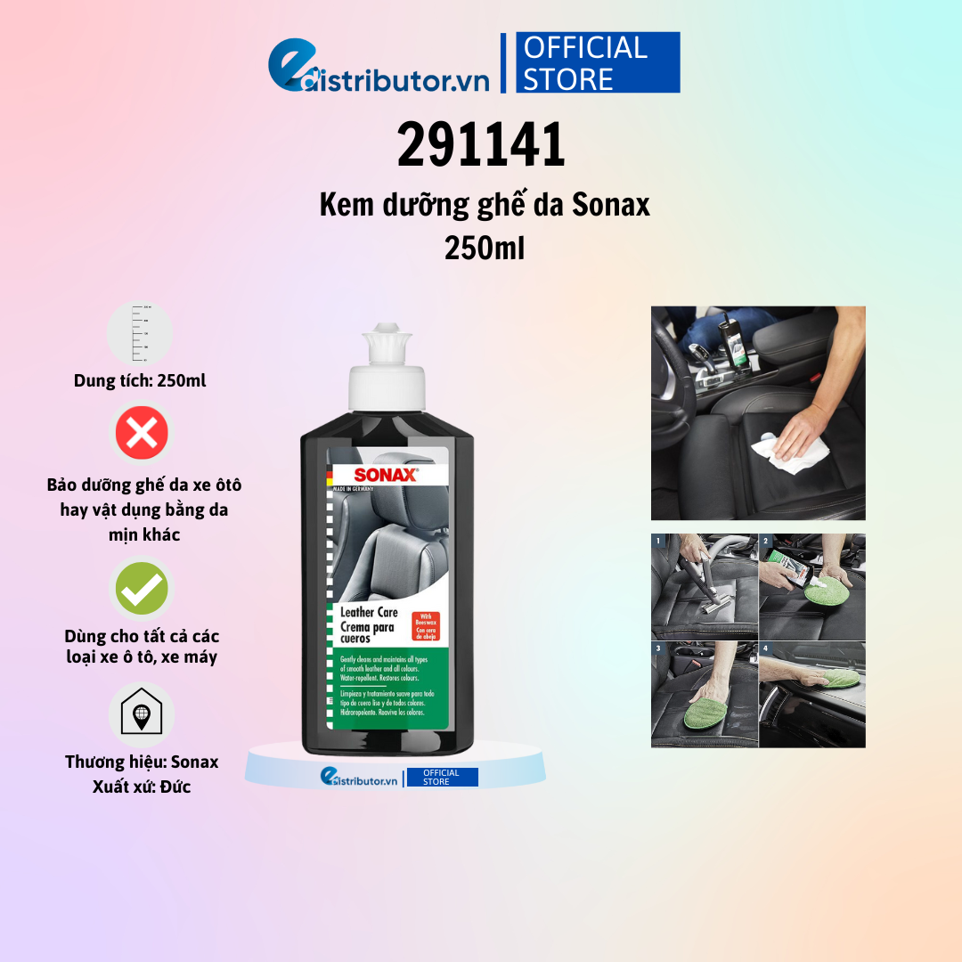 Kem dưỡng ghế da Sonax 291141 (250ml)