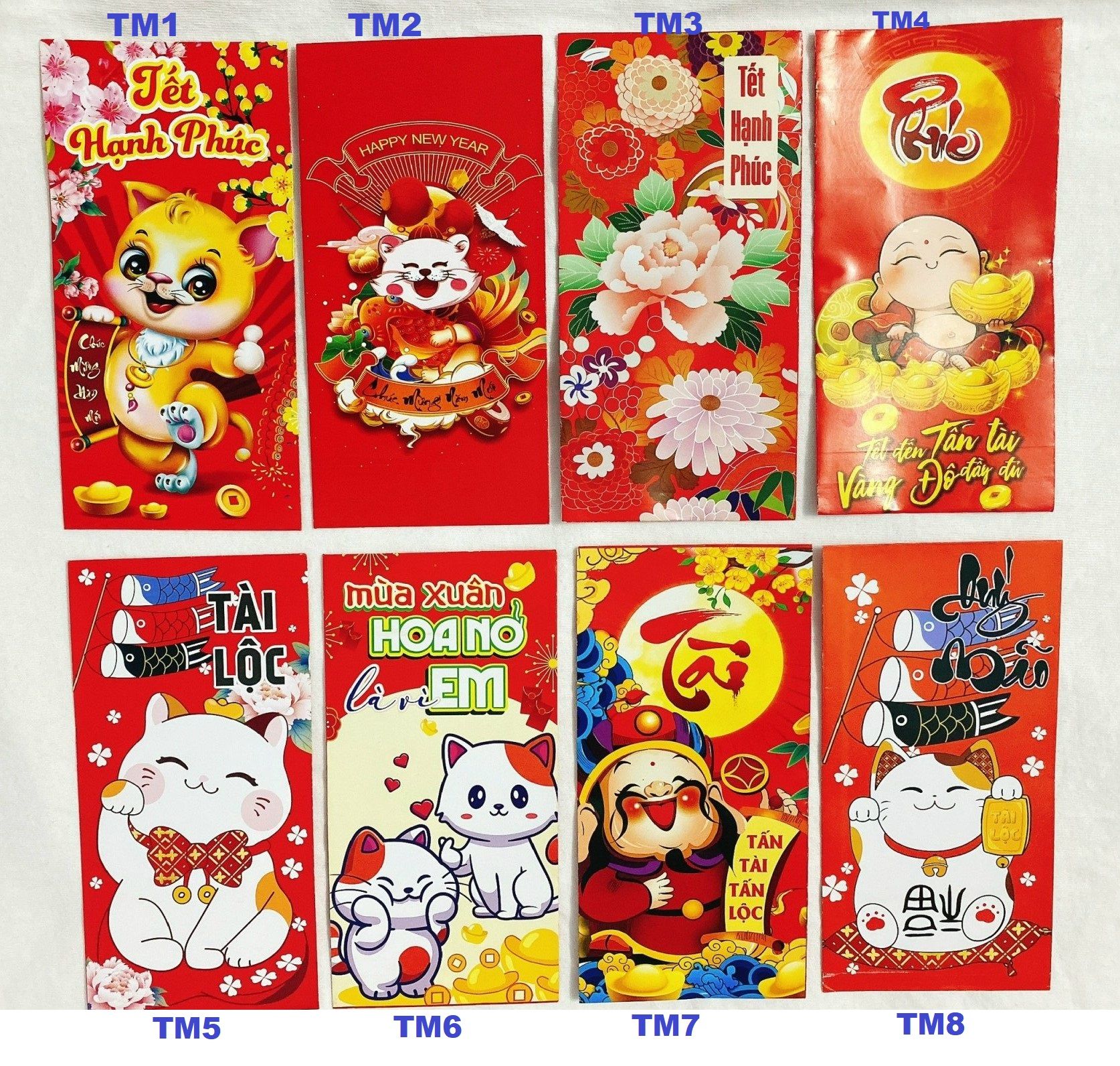 [Quà Tặng Không Bán] SET 10 Bao Lì Xì Tết 2024 Giáp Thìn Cực Đẹp