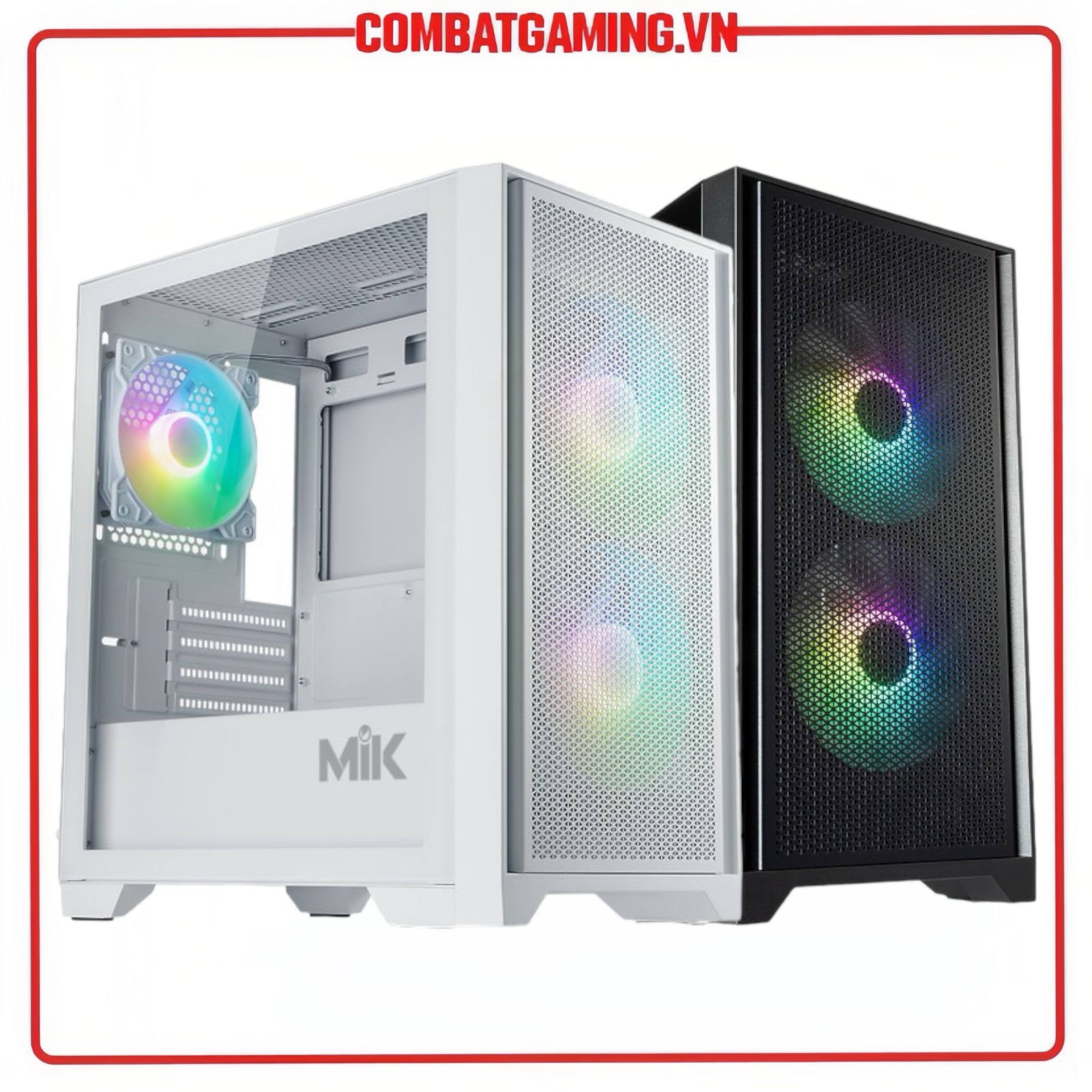 Case MIK MORAX 3FA Black/White (Sẵn 3 Fan ARGB) hàng chính hãng