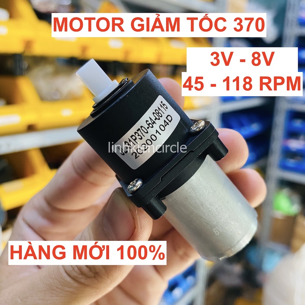 Motor giảm tốc 370 hộp số hành tinh 3V - 8V - 12V tốc độ 45 -  75 - 310 RPM - LK0221