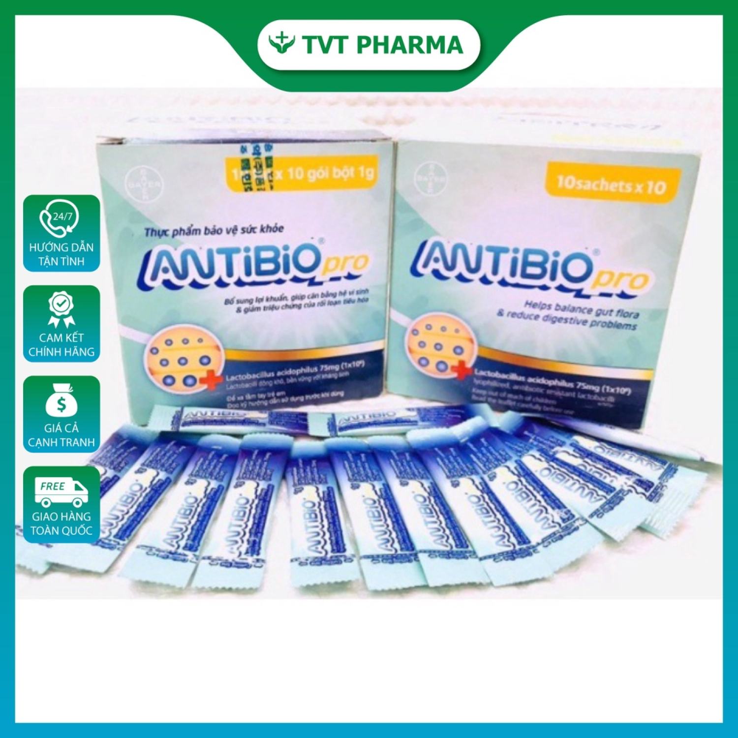 Antibio pro túi 10 gói bảo vệ sức khoẻ bổ sung lợi khuẩn antibio new pro