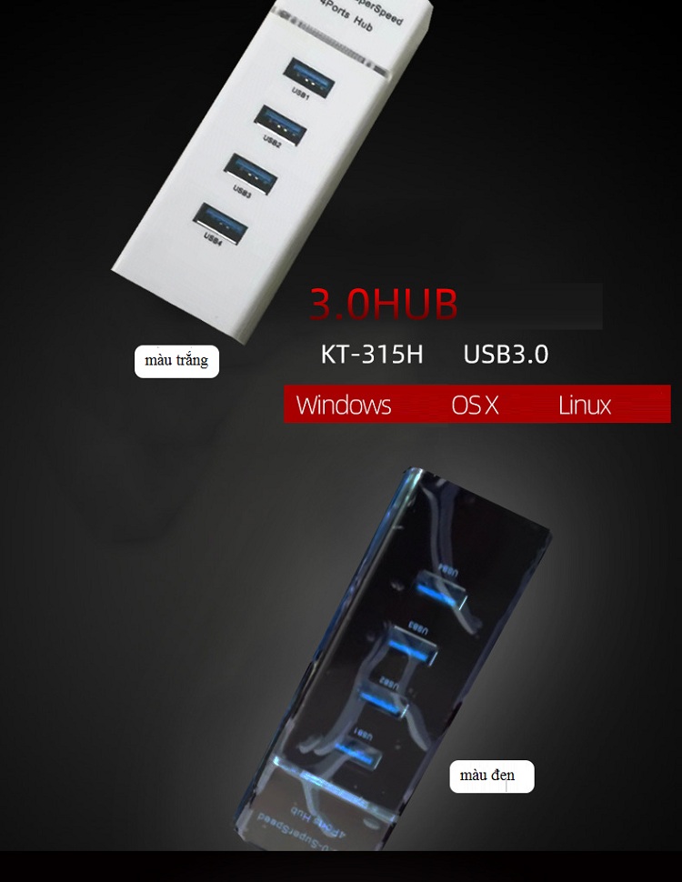 Bộ chia USB hub 4 cổng tốc độ 3.0