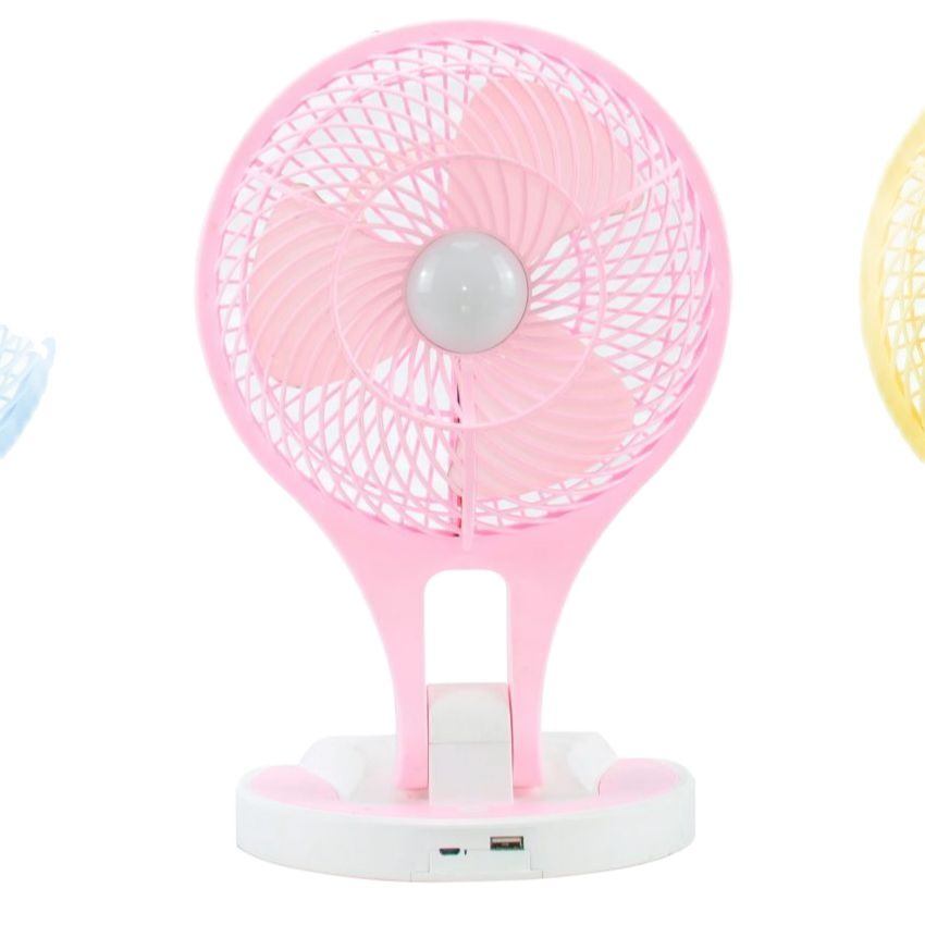 Quạt sạc điện mini fan ly 5580 có led phát sáng cực mát gấp gọn được - quạt sạc điện dự phòng đa năng 2 trong 1 - quạt và đèn led jr-5580 - quạt sạc tích điện kèm đèn led jr-5580 - quat sac dien - quạt mini - quạt bàn